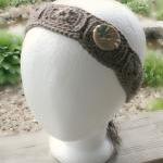 Crochet Granny Square Headband Wrap With Handmade..