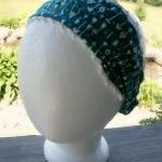 Wide Arrow Print Fabric Headband With Crochet..